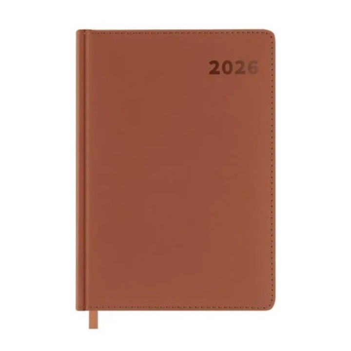 A5 személyre szabható határidőnapló, Easy Stationery, 352 oldal, szürke és bordó, 14,8x21,2cm