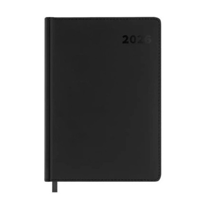 A5 személyre szabható határidőnapló, Easy Stationery, 352 oldal, szürke és bordó, 14,8x21,2cm