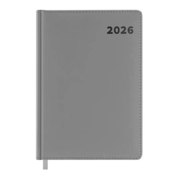 A4-es határidőnapló, 352 oldal, személyre szabható, szürke és bordó, 20,5x29cm