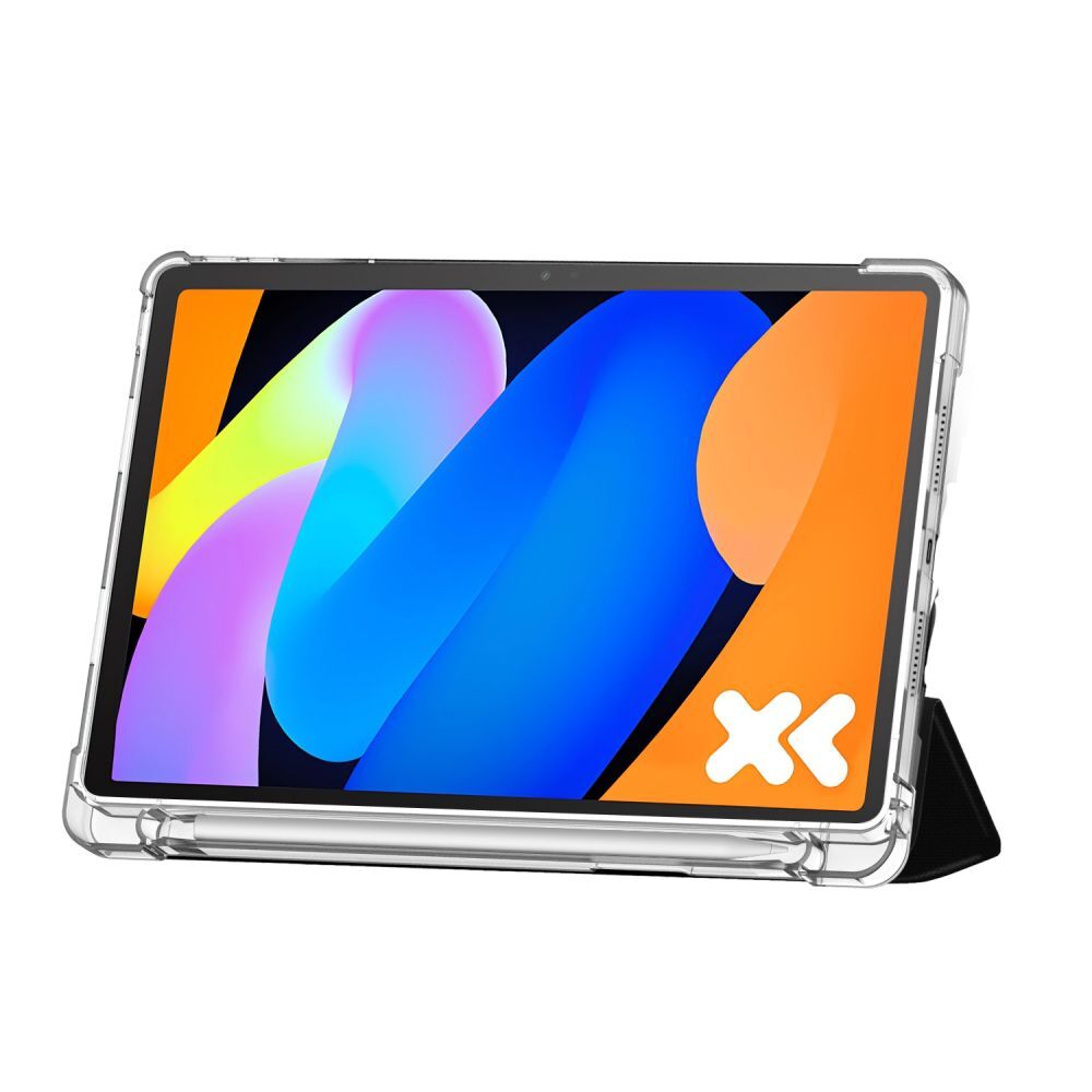Huse tablet Graffistore pentru Lenovo Idea Tab 11 inch (TB-336) - husă smart neagră pentru tabletă, cu spate transparent, cu suport pentru stylus