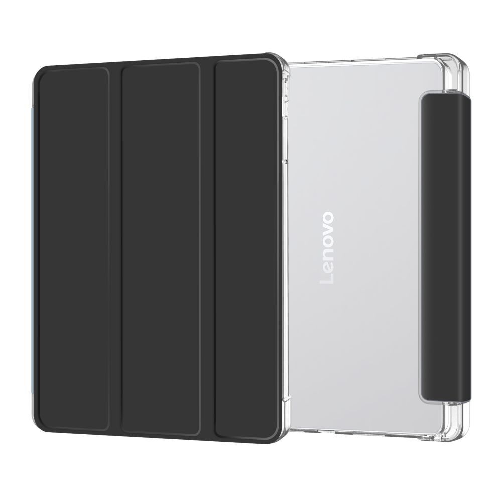 Huse tablet Graffistore pentru Lenovo Idea Tab 11 inch (TB-336) - husă smart neagră pentru tabletă, cu spate transparent, cu suport pentru stylus