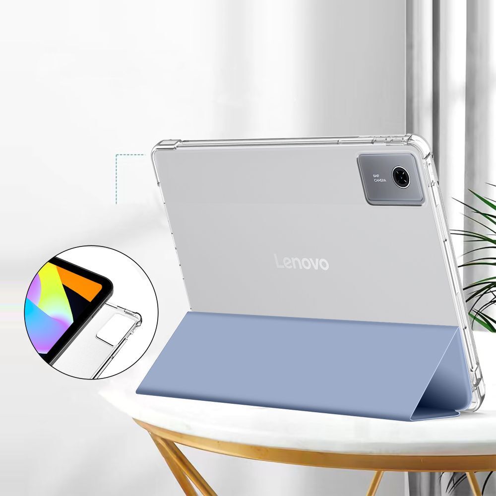 Huse tabletă Graffistore, pentru Lenovo Idea Tab 11 inch (TB-336) inteligentă albastră pentru tabletă, cu spate transparent, cu suport pentru stylus
