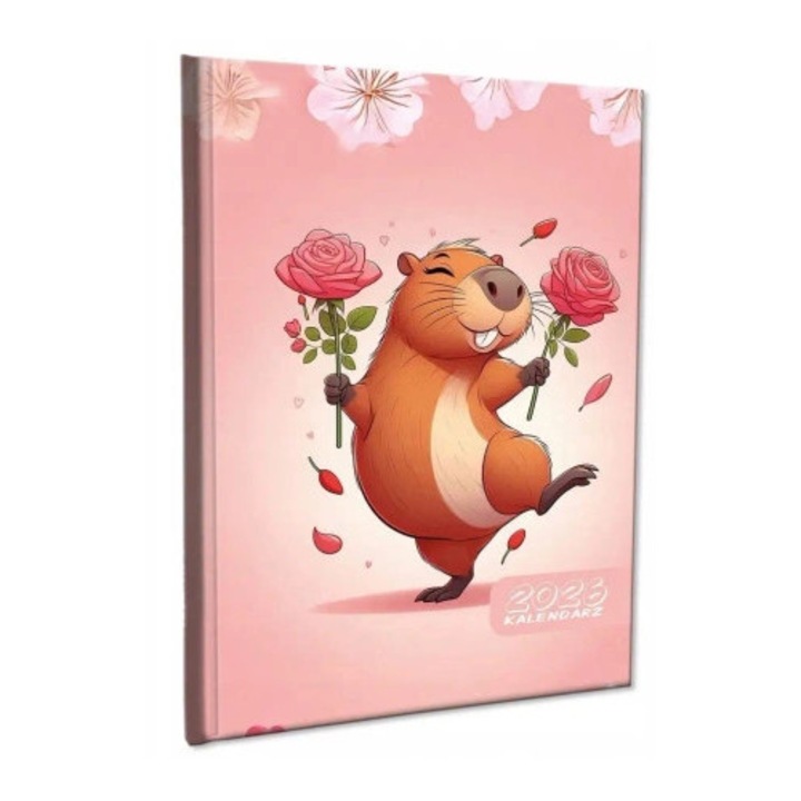 Agenda A5, EV-Corp, saptamanala, coperta soft touch, rosie, set disponibil