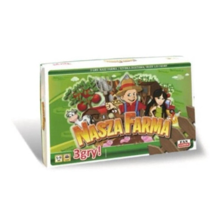 Jocuri de societate, FAN, Nasza farma, set 3 jocuri, multicolor