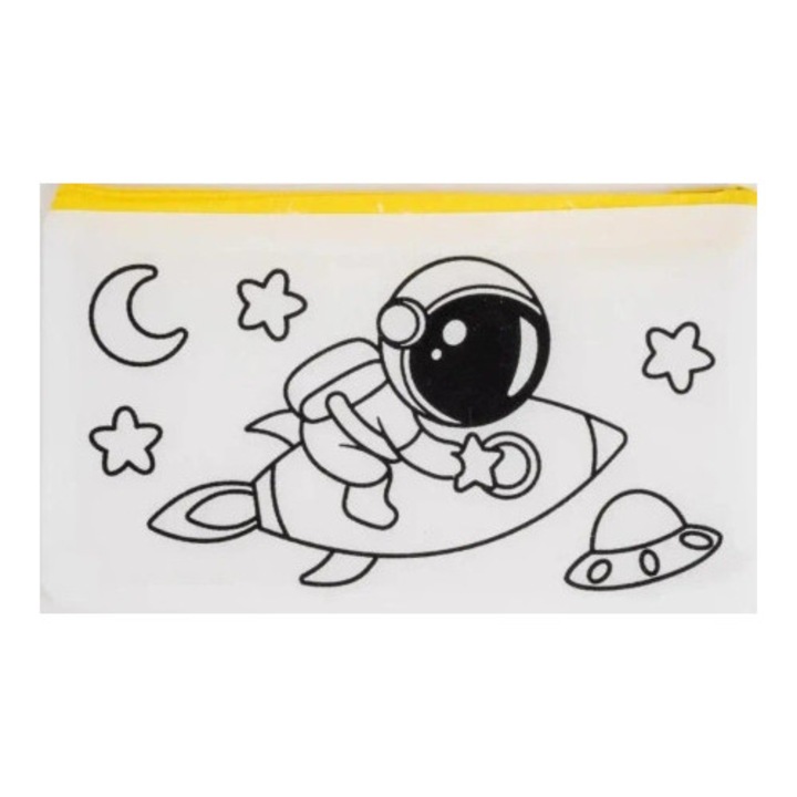 Fandy Tinting kozmosz tolltartó, 21,5x13cm, festősablonnal, cipzárral