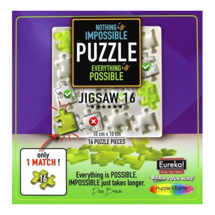 G3 16 elemes puzzle, 10x10 cm keret, 6/6 nehézségi szint, szett