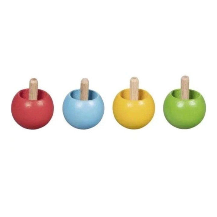 Goki fa pörgettyű, 4 szín, 30mm, interaktív játék gyerekeknek