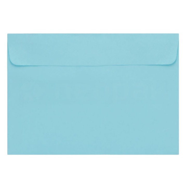 Set Plicuri Decorative, Neoplat, Format C6, Gramaj 120 G/M², Executat Din Hartie, Metoda De Inchidere Autocolanta, Calitate Inalta, 114 X 162 Mm, Albastru, 50 Buc