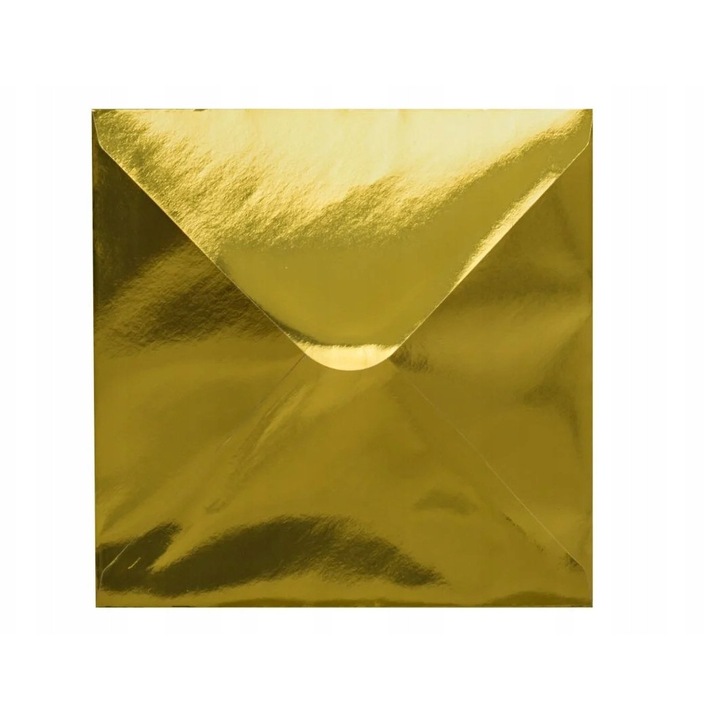 Set Plicuri Decorative, Neopren, Format K4, Gramaj 120 G/M², Executie Din Hartie, Metoda De Inchidere Autocolanta, Calitate Inalta, 165 X 165 Mm, Aurii, 50 Buc