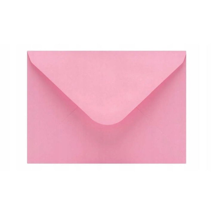 Set Plicuri Decorative, Neopac, Format C6, Gramaj 120 G/M², Executie Din Hartie, Metoda De Inchidere Cu Lipici, Calitate Inalta, 114 X 162 Mm, Roz, 50 Buc