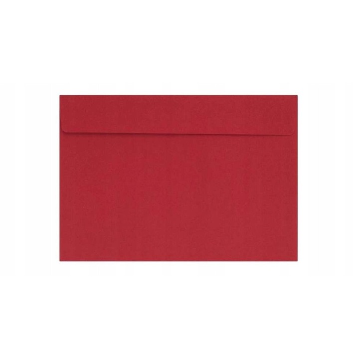 Set Plicuri Decorative, Neopren, Format C5, Gramaj 120 G/M², Executat Din Hartie, Metoda De Inchidere Autocolanta, Calitate Inalta, 162 X 229 Mm, Rosu, 50 Buc