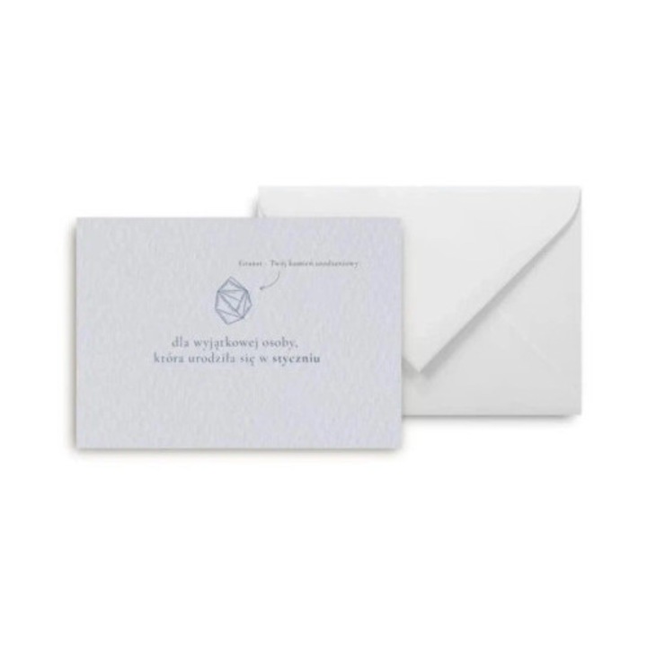 Mini kartka de felicitare Urodziny, Grupa Kreativa, 105x148mm, 300g, cu plic alb