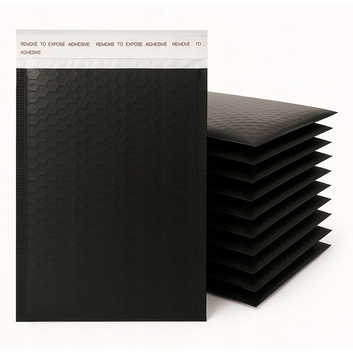 Set Plicuri Decorative, Neopren, Format B4, Gramaj Ridicat, Executie Din Plastic, Metoda De Inchidere Autocolanta, Calitate Superioara, 350 X 400 Mm, Negru Mat, 100 Buc