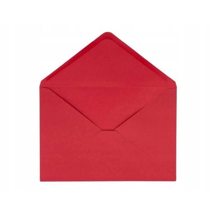 Set Plicuri Decorative, Neopak, Format K4, Gramaj 120 G/M², Executat Din Hartie, Metoda De Inchidere Autocolanta, Calitate Inalta, 165 X 165 Mm, Rosu, 50 Buc