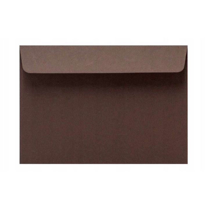 Set Plicuri Decorative, Neopren, Format C6, Gramaj 120 G/M², Executie Din Hartie, Metoda De Inchidere Autocolanta, Calitate Inalta, 114 X 162 Mm, Maro Inchis, 50 Buc