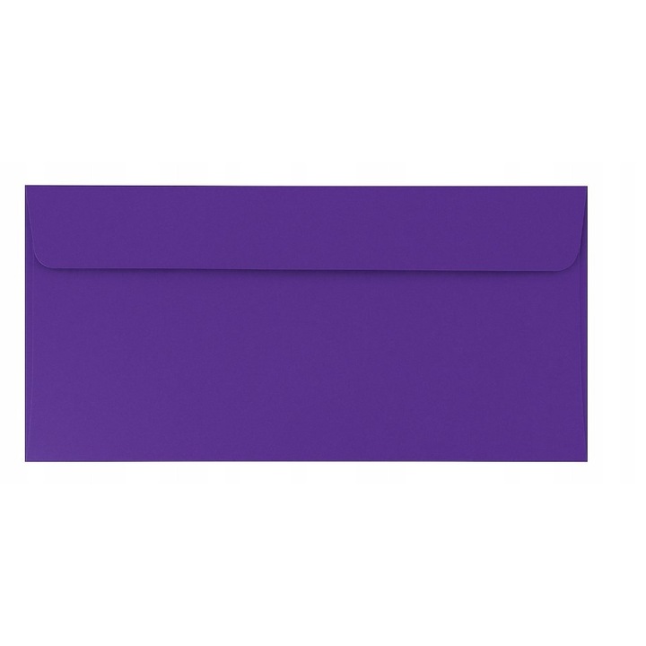Set Plicuri Decorative, Neopac, Format Dl, Gramaj 120 G/M², Executat Din Hartie, Metoda De Inchidere Autocolanta, Calitate Inalta, 110 X 220 Mm, Violet, 50 Buc
