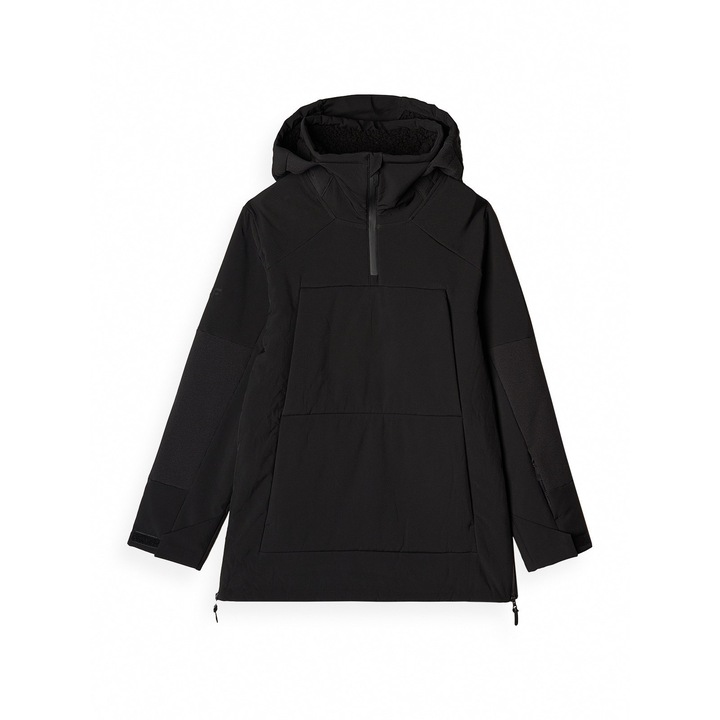 Geaca snowboard femei 4F, membrana NeoDry 8000, gluga reglabila, impermeabila, neagra, poliester, XL INTL