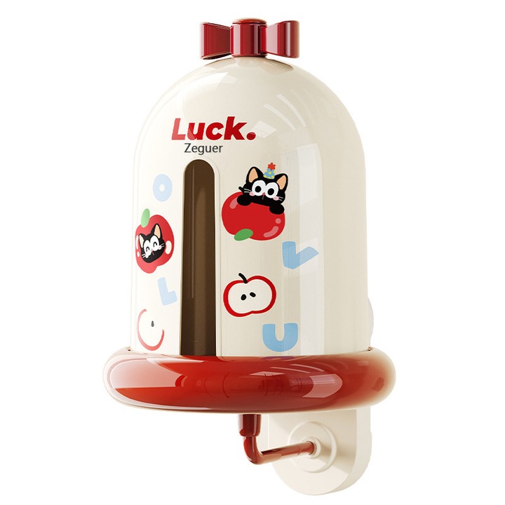 Suport hârtie igienică Zeguer, prindere cu ventuză, plastic, pentru toalete, băi, camere de zi și bucătării