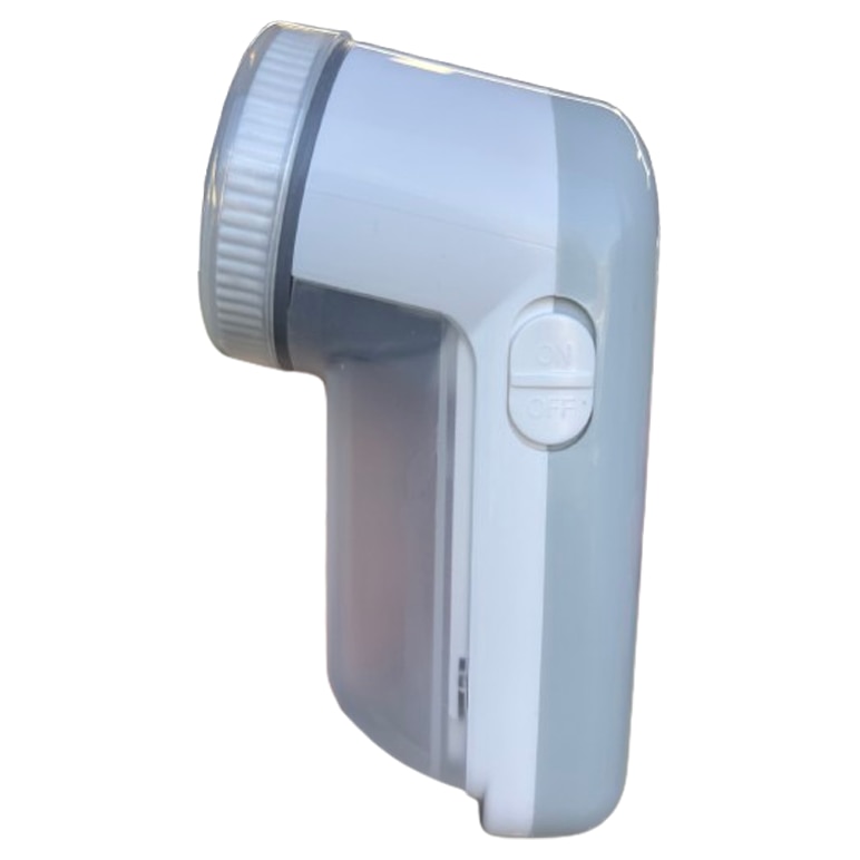 Aparat de indepartat scame pentru haine, protectie dubla de siguranta, 13x7x6 cm, alb