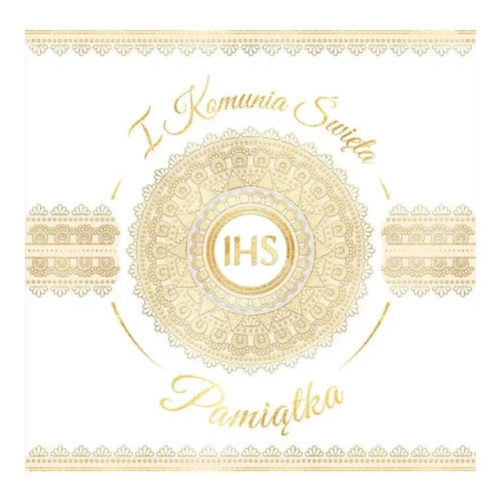 Felicitare HENRY KW Komunia, 15x15cm, cu element decupat, cu text de urari, set cu envelopa