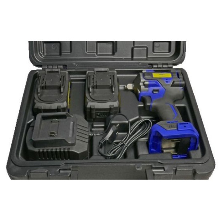 Cheie de impact Magneti Marelli 20V, 620 Nm, motor puternic, set 2 x acumulator 4.0Ah, incarcator si geanta transport