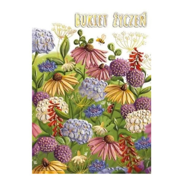 Felicitare B6, HENRY, set cu plic, zlat si embosat