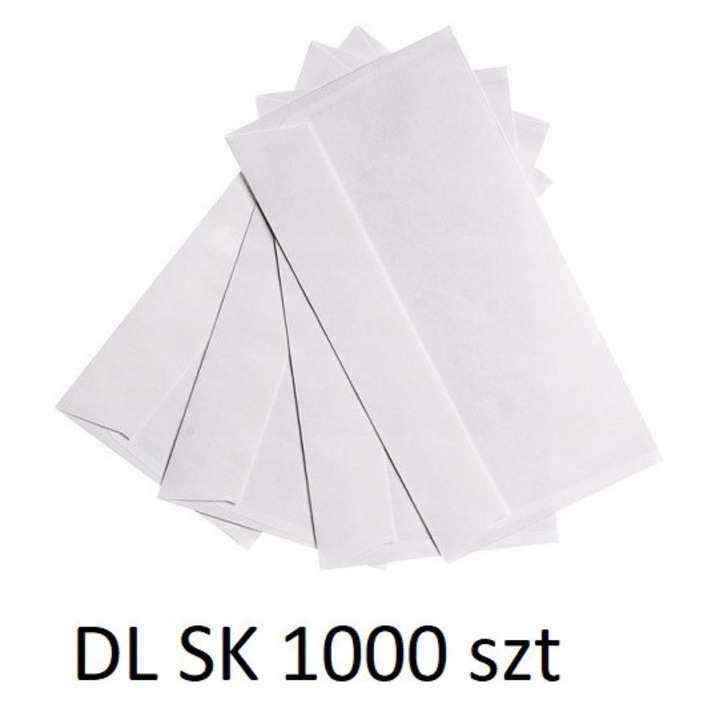 Set Plicuri Postale, Neopate, Realizate Din Hartie, Calitate Superioara, Metoda De Inchidere Autocolanta, Durabilitate Si Inchidere Sigura, 110 Mm X 220 Mm, Alb, 1000 Buc