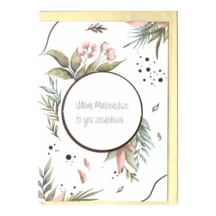 Felicitare Karnet B6 Slub, HENRY, Dzika roza