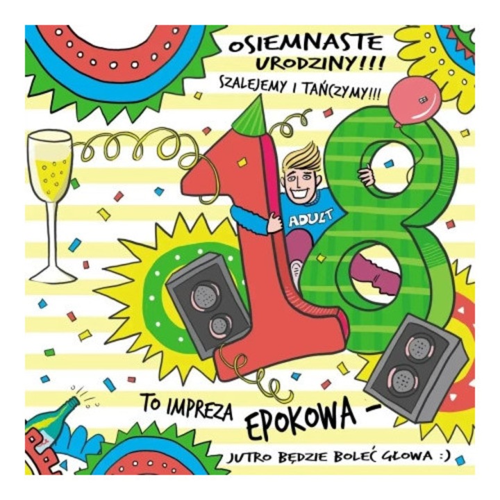 Felicitare HENRY Karnet Urodziny 18