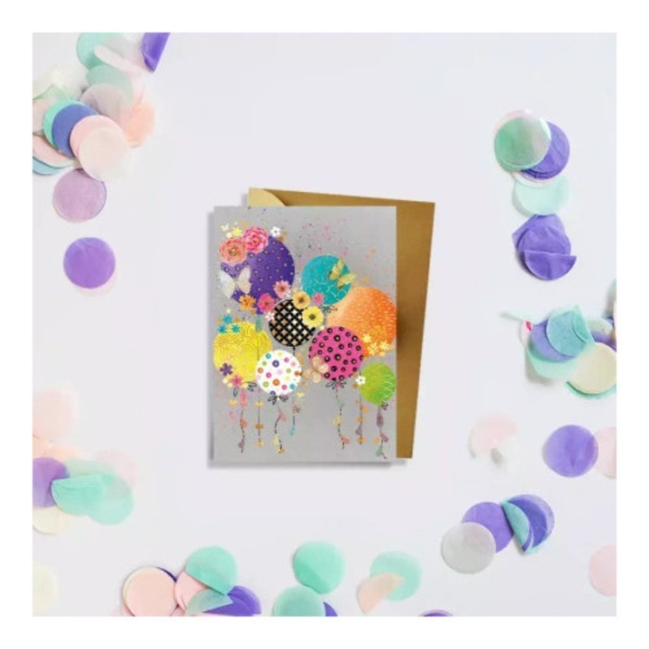 Felicitare mini B8 HENRY, baloane jucause, set, 10x15cm