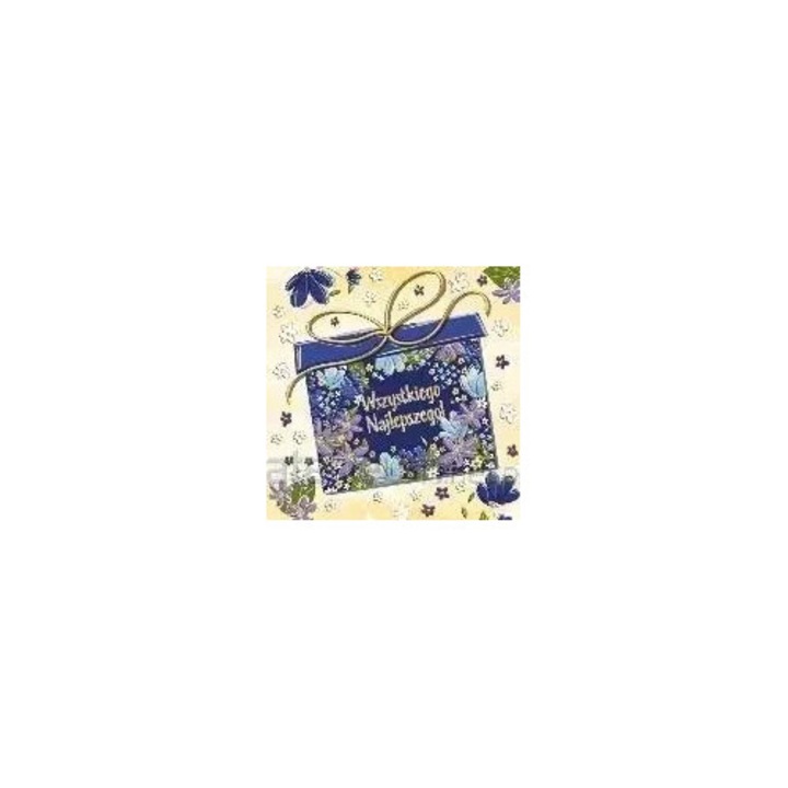 Felicitare HENRY, Karnet KW Urodziny, 15x15cm, cu text de urari, set cu envelopa