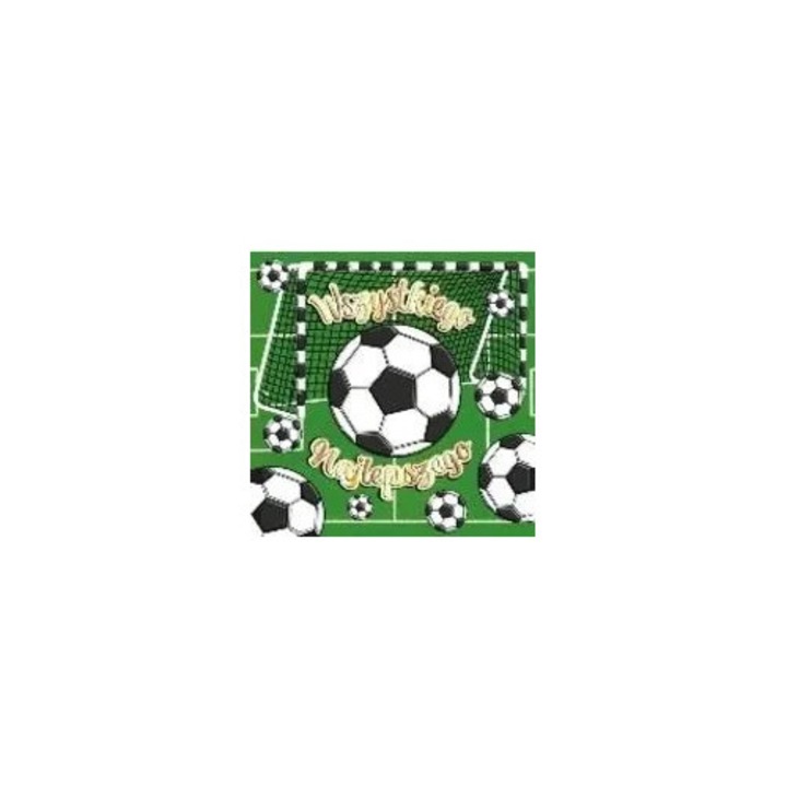 Felicitare HENRY, Karnet KW Pilka w bramce, 15x15cm, cu text de urari, set cu envelopa