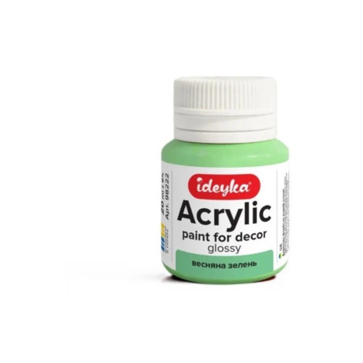 Acuarela ideyka, verde primavara, 20ml, crema, utilizare pe diverse suprafete