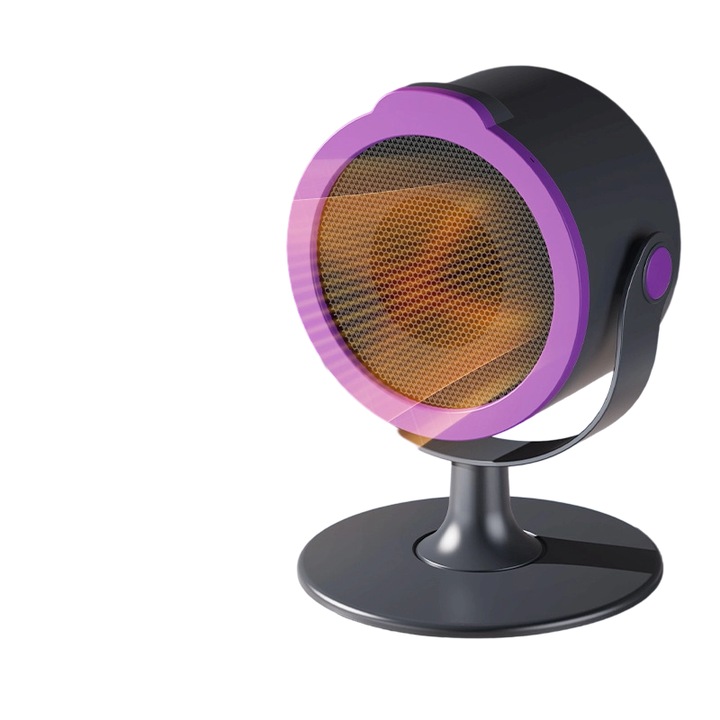 Irodai elektromos hőlégfúvó, hordozható, lila