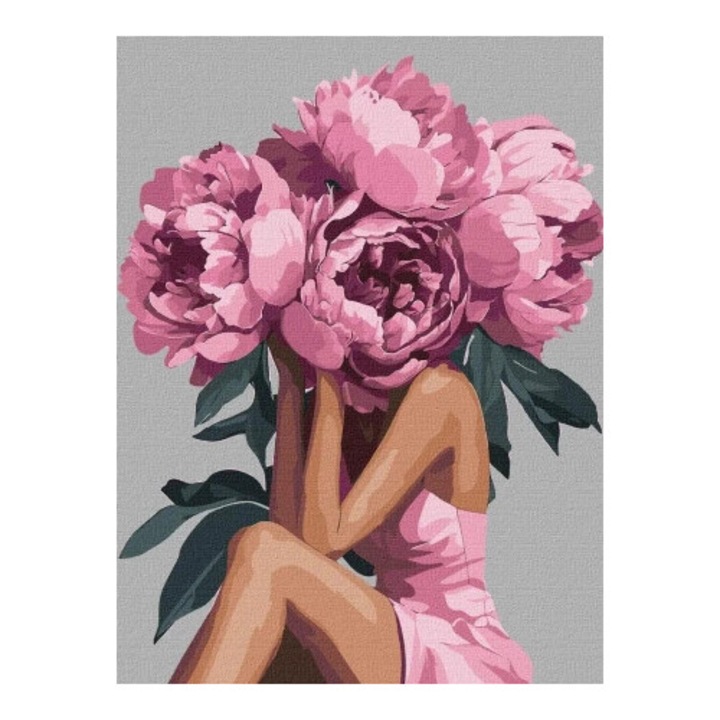 Set pictura pe numere, Ideyka, 30x40cm, 3 pensule, culori ecologice