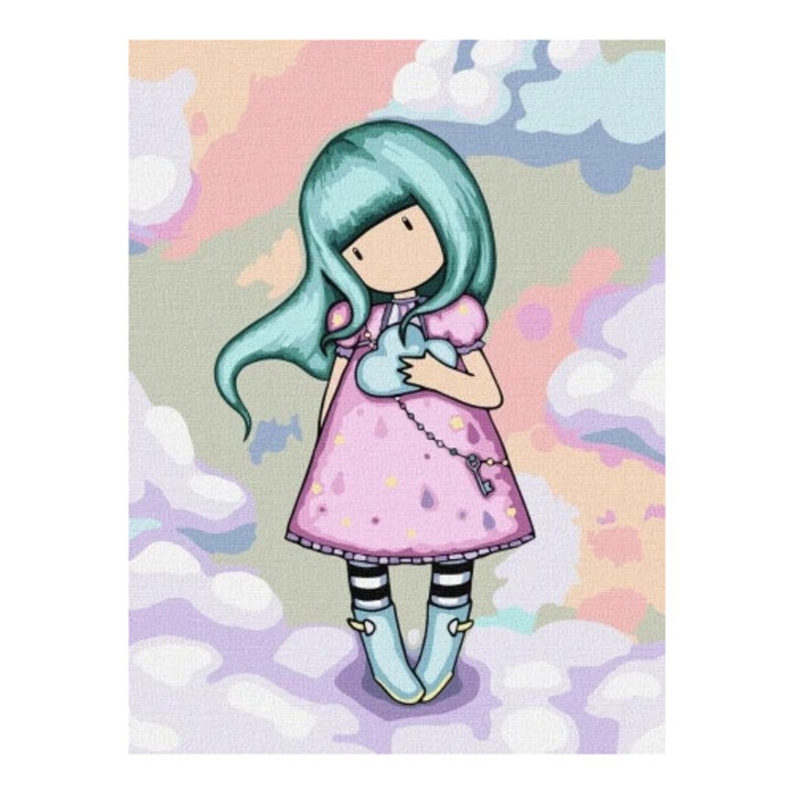 Set pictura pe numere, Ideyka, Ostara kids, 30x40cm, 2 pensule, culori ecologice