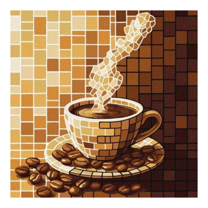 Set pictura pe numere, Ideyka, 30x30cm, 2 pensule, culori ecologice