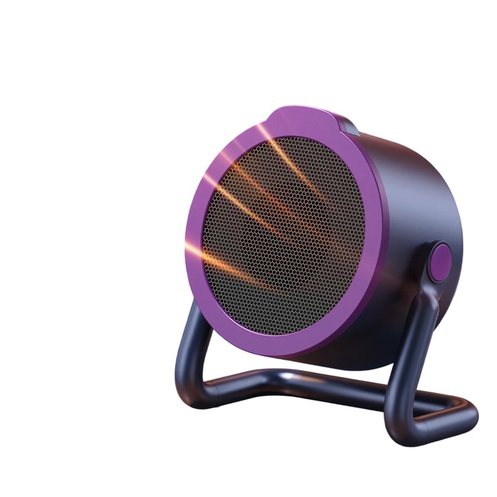 Irodai elektromos hőlégfúvó, hordozható, lila