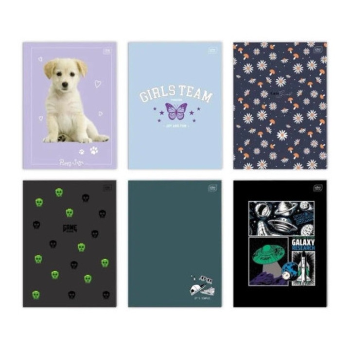 Caiet A4, Interdruk, 32 file, cu carouri, set 10 bucati