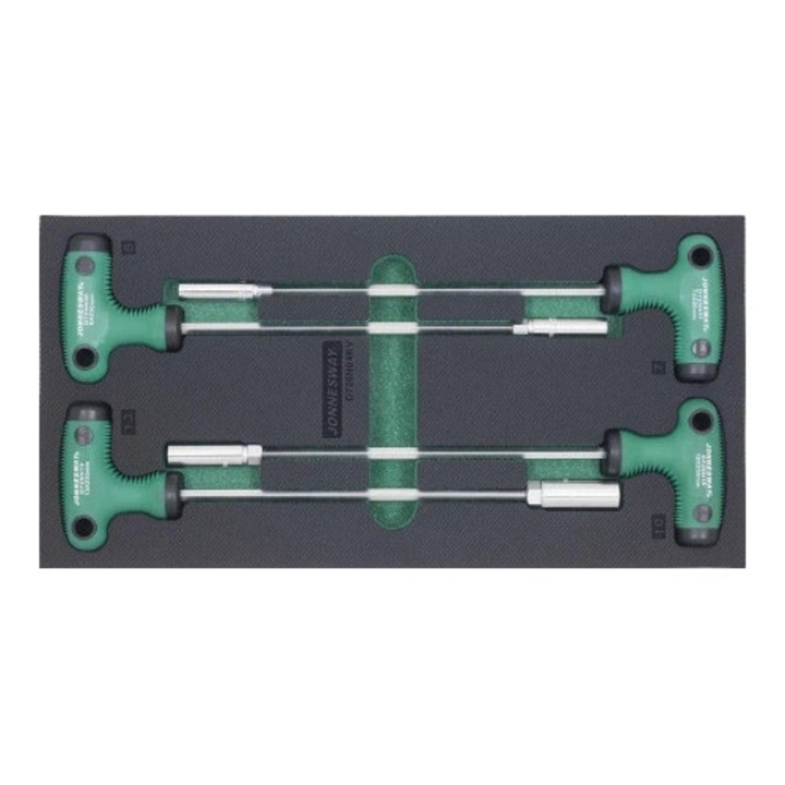 Set 4 chei sztorcowe Jonnesway, 7x13mm, cu maner ergonomic, in suport EVA