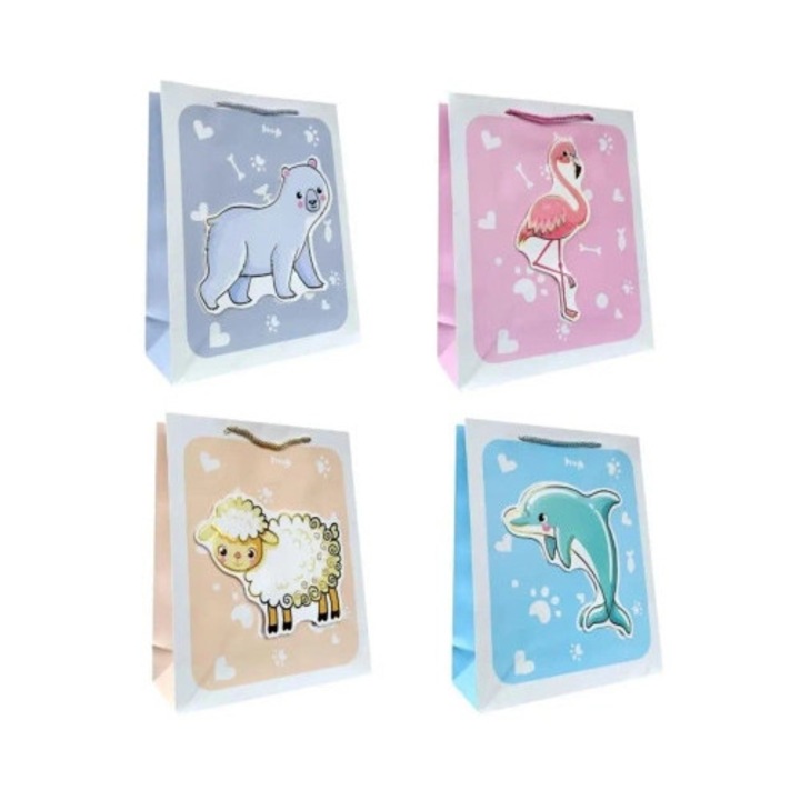 Torebka prezentowa copii JU-PITER, mix modele, 18x23x10cm, 210g, set 12 bucati