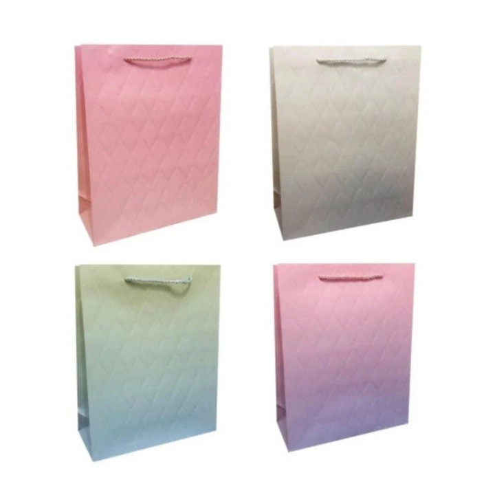 Toreba de prezent JU-PITER, pastel, 18x23x10cm, set 12 bucati