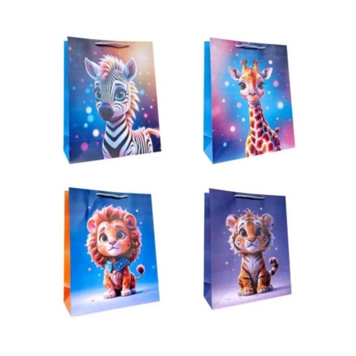 Torebka prezentowa copii JU-PITER, mix modele, 18x23x10cm, 210g, set 12 bucati