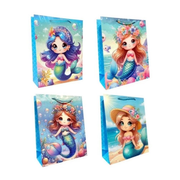 Punga cadou copii, JU-PITER, sirene, 18x24x8.5cm, mix modele