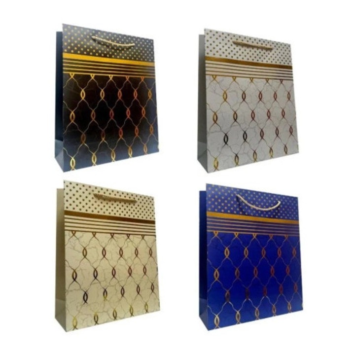 Toreba de cadou, JU-PITER, set 12 bucati, mix modele, 26x32x10cm, 210g