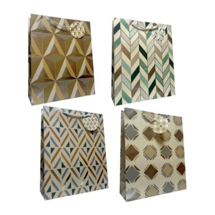 Toreba de prezent JU-PITER, pastel, 18x23x10cm, set 12 bucati