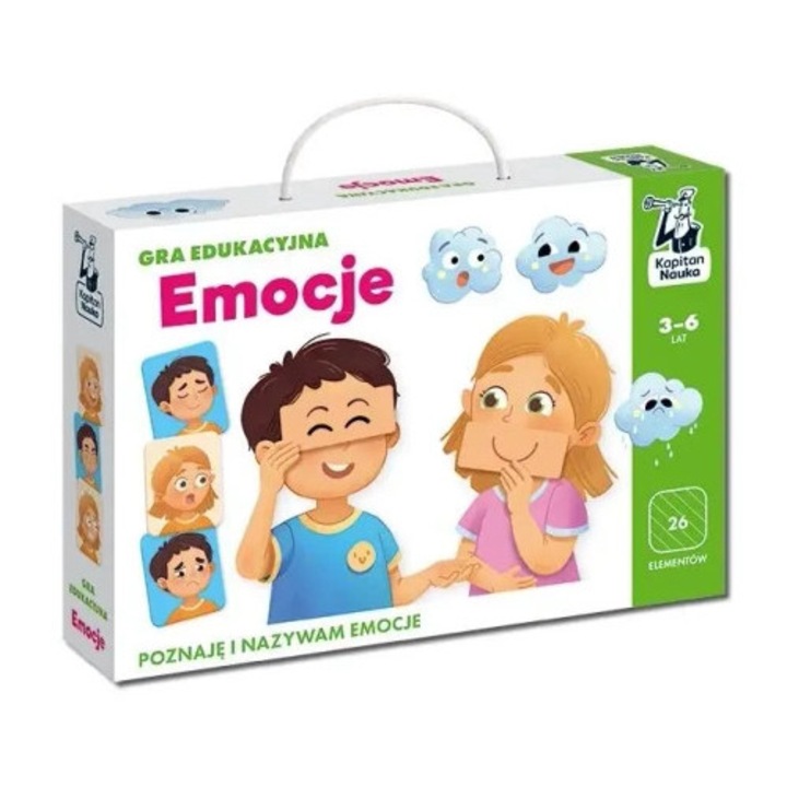 Emocje, KAPITAN NAUKA, 8 plansete, 16 jetoane, multicolor