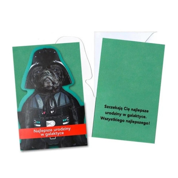 Felicitare Urodziny KUKARTKA Star Wars, 11.6x18cm, cu plic alb, set