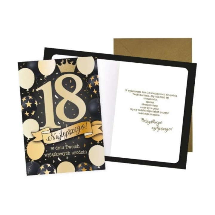 Kartka B6 KUKARTKA Dream Cards, set, colorat, 16.6x11.7cm, pentru osiemnastka