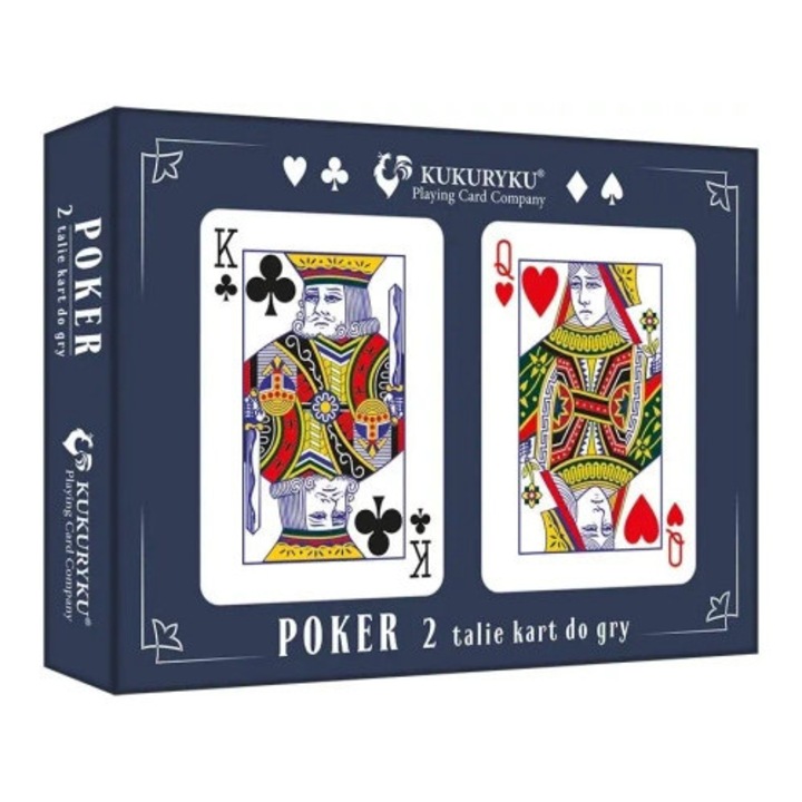 Set 2 pachete de carti de poker Kukuryku